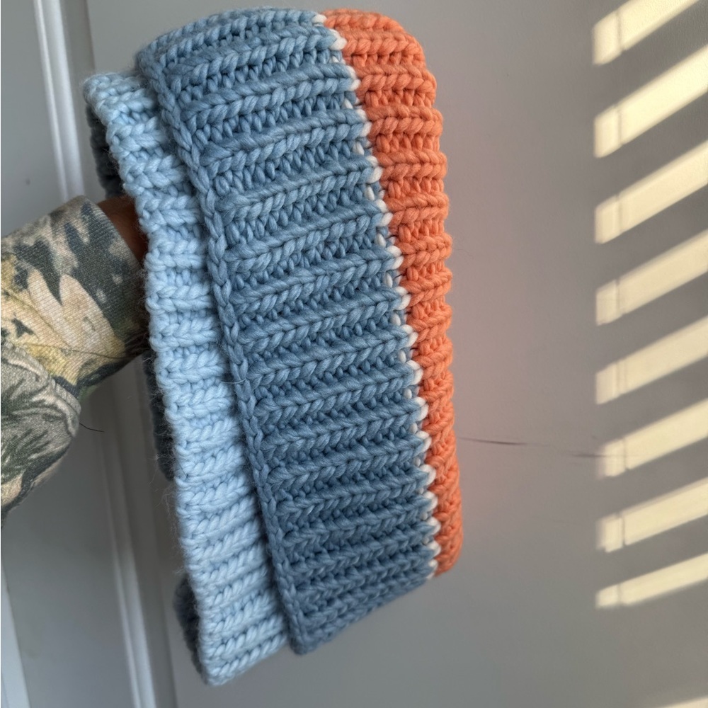 Wild Fable Knit Neck Scarf - Blue and Orange